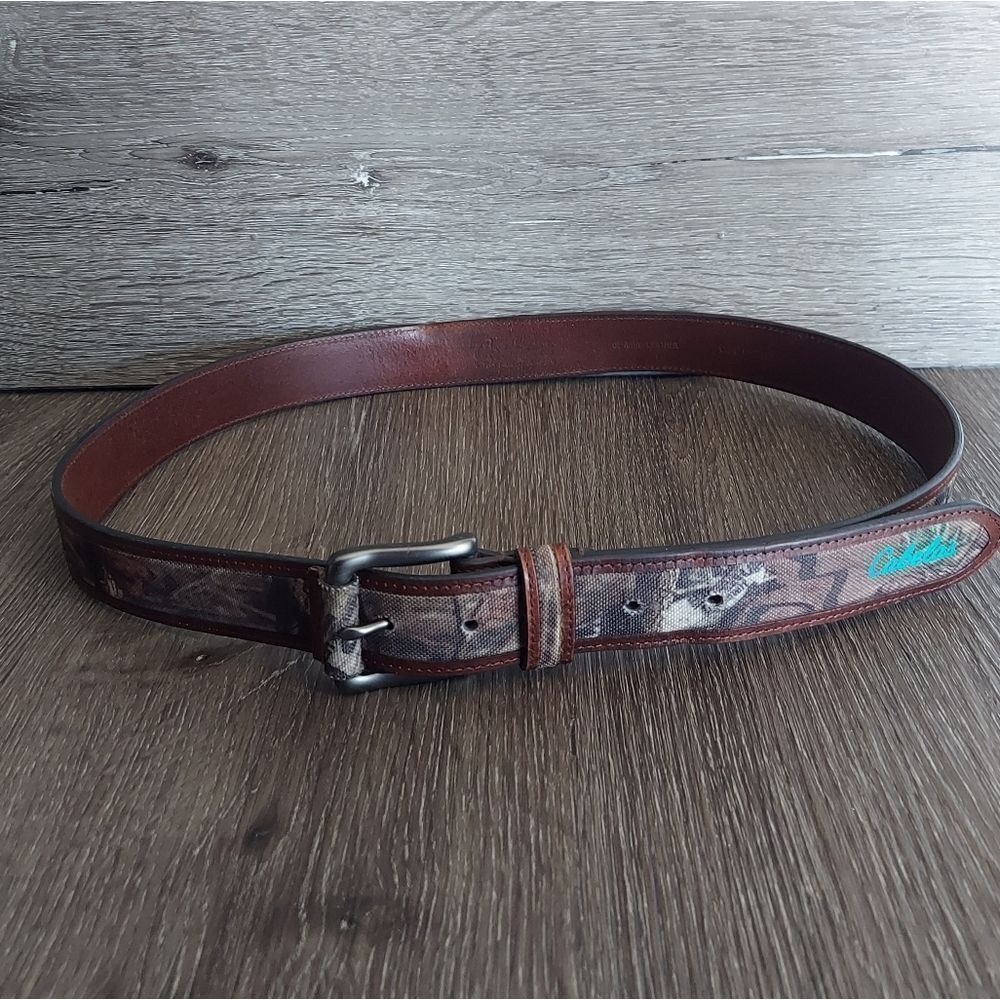 Cabela's Camouflage Leather Belt for Men Size XL